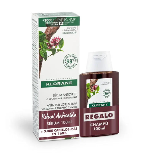Confezione regalo Klorane Siero alla chinina + Shampoo alla chinina 100 Ml