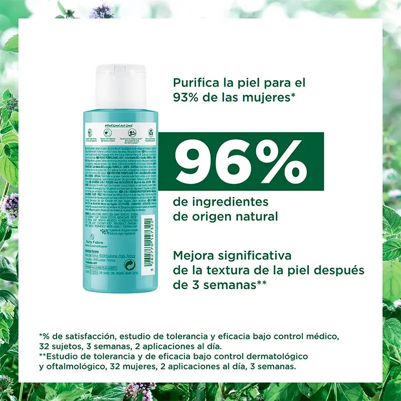 Klorane Polvere purificante 3 in 1 con Menta acquatica biologica 50 g