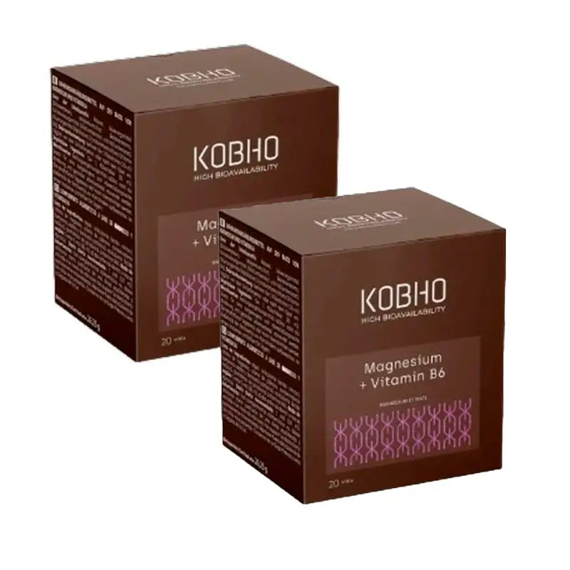 Kobho Labs Duplo Integratore di magnesio + vitamina B6, 2 x 20 fiale