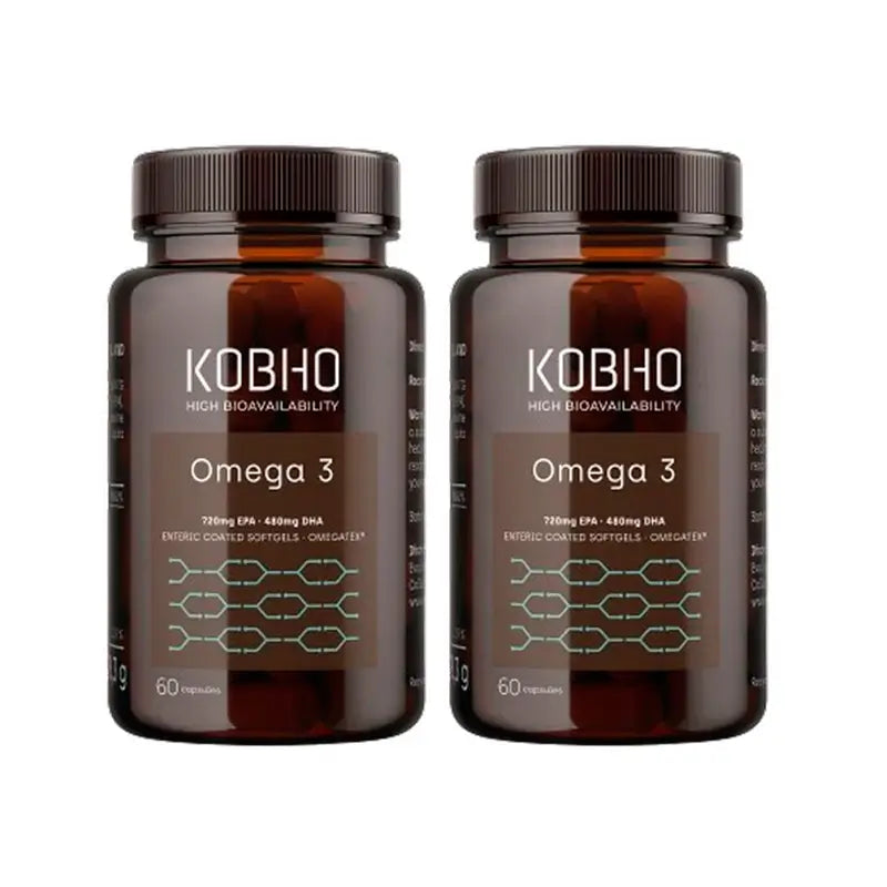 Kobho Labs Duplo Integratore di Omega-3, 2x60 capsule