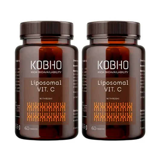 Kobho Labs Duplo Integratore di vitamina C liposomiale + Reishi, 2 x 3 x 60 capsule