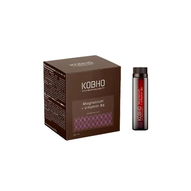 Kobho Labs Integratore di magnesio + vitamina B6, 20 fiale