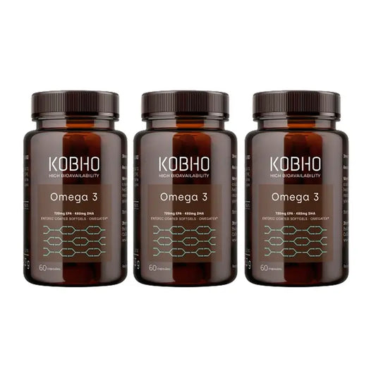 Kobho Labs Triplo Omega-3 Integratore, 3 x 60 capsule