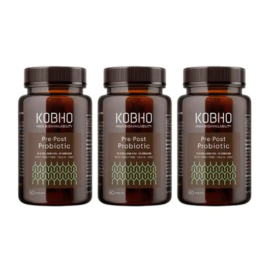 Kobho Labs Triplo Integratore probiotico pre-post, 3 x 60 capsule