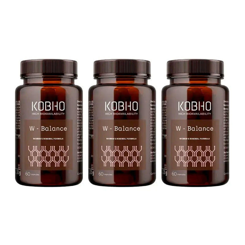 Kobho Labs Triplo W- Integratore di equilibrio, 3 x 60 capsule