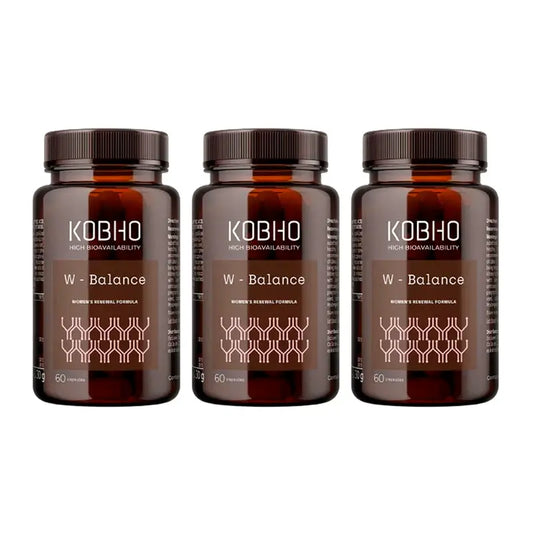 Kobho Labs Triplo W- Integratore di equilibrio, 3 x 60 capsule