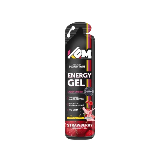 Kom Endurance Sports Nutrition Gel, confezione da 18 gel da 80 g, gusto fragola.