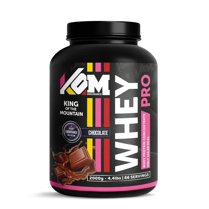 Kom Endurance Proteins Sports Nutrition, proteine del siero di latte 2kg barattolo gusto cioccolato