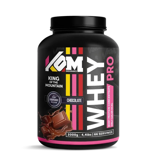 Kom Endurance Proteins Sports Nutrition, proteine del siero di latte 2kg barattolo gusto cioccolato