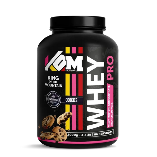 Kom Endurance Proteins Sports Nutrition, proteine del siero di latte in barattolo da 2 kg al gusto di biscotti
