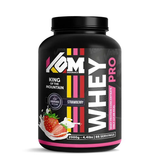 Kom Endurance Proteins Sports Nutrition, proteine del siero di latte 2kg barattolo gusto fragola