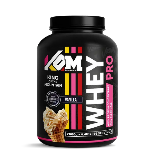 Kom Endurance Proteins Sports Nutrition, proteine del siero di latte 2kg barattolo gusto vaniglia