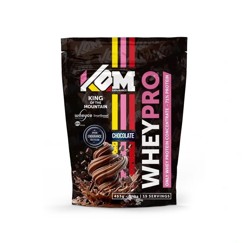 Kom Endurance Proteins Sports Nutrition, sacchetto di proteine del siero di latte 453 g al cioccolato