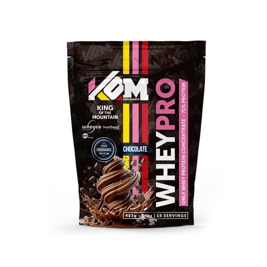 Kom Endurance Proteins Sports Nutrition, sacchetto di proteine del siero di latte 453 g al cioccolato