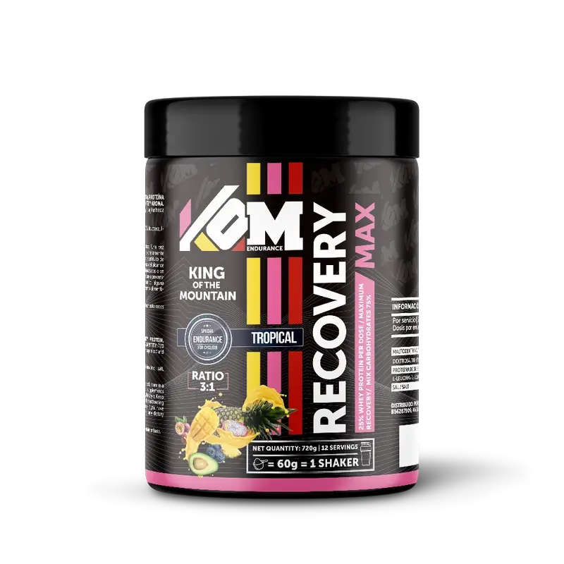 Kom Endurance Recuperator Sports Nutrition, barattolo da 720 g di Recuperator al gusto tropicale