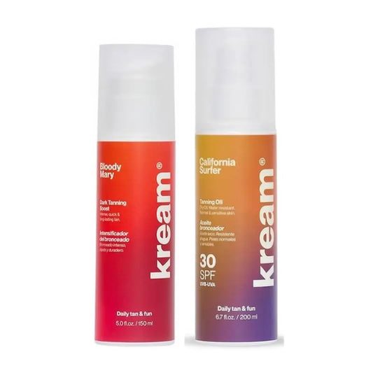 Kream Pack Attivatore Abbronzatura Bloody Mary, 150 Ml + Kream Olio Bronzante Spf30 California Surf, 200 Ml