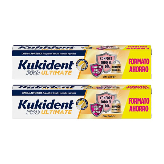 Kukident Duplo Pro Ultimate Senza Sapore, 2 x 57 Gr