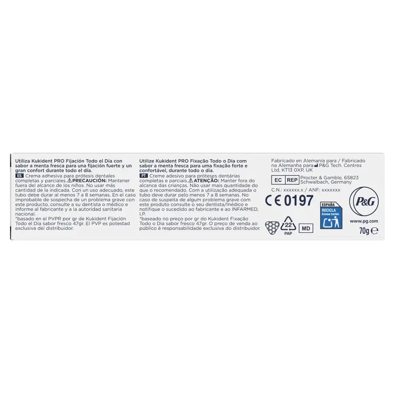Kukident Pro Complete Crema adesiva per denti al gusto classico 70 gr