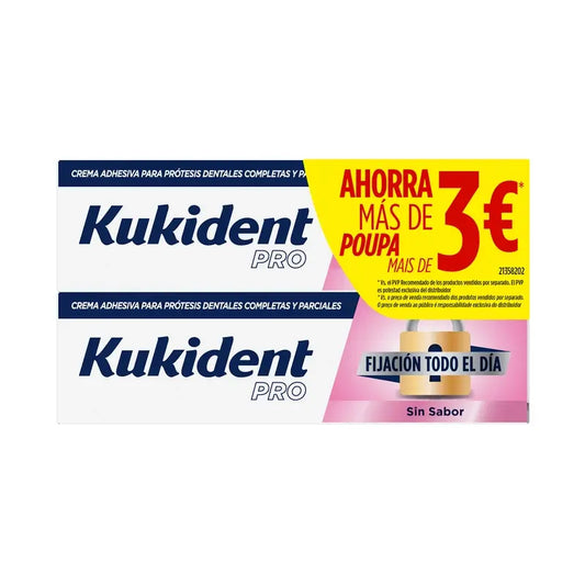 Kukident Pro, confezione risparmio, 2x47 grammi, tenuta per tutto il giorno senza sapore