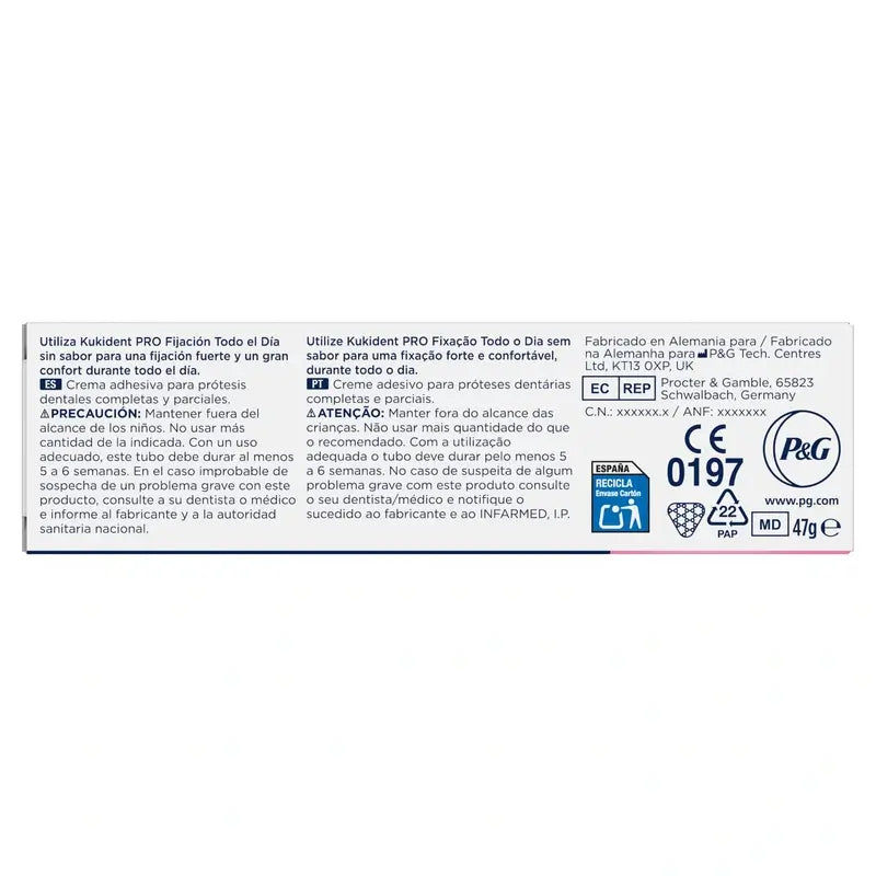 Kukident Pro Crema adesiva neutra completa Protesi 47 G