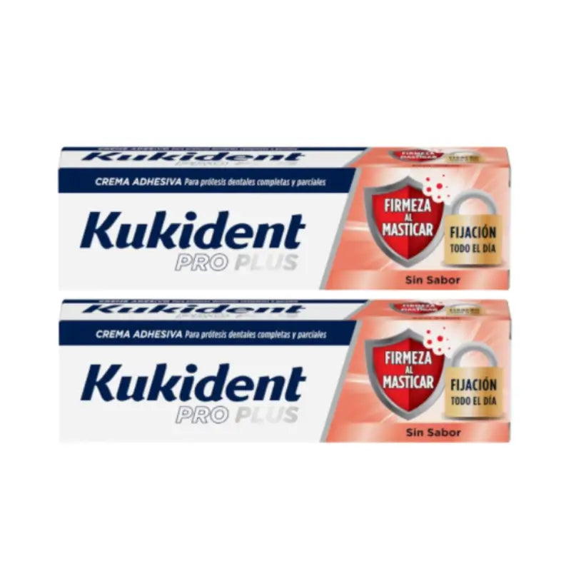 Kukident Pro Plus Sostegno alla Fermezza della Masticazione 40gr + 40gr