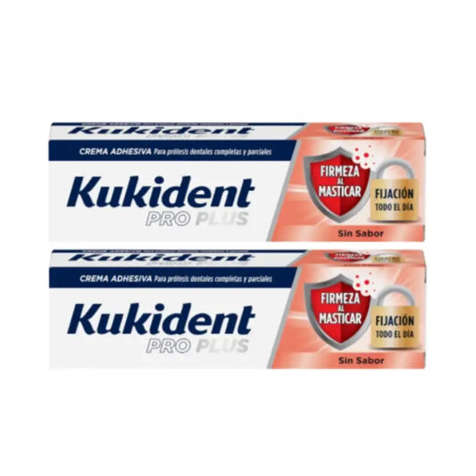 Kukident Pro Plus Sostegno alla Fermezza della Masticazione 40gr + 40gr