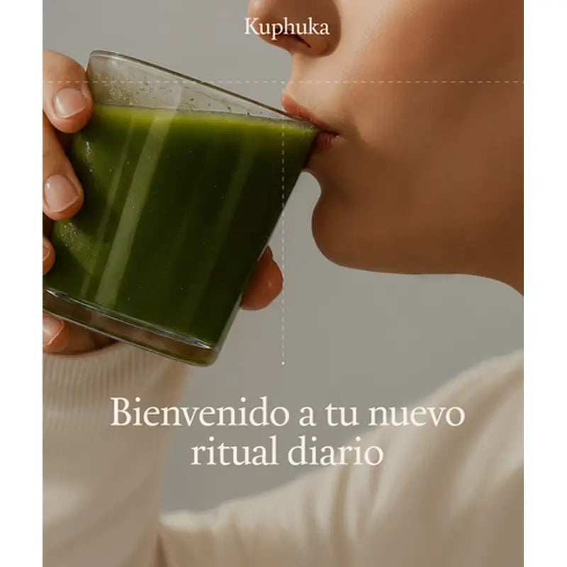 Integratore alimentare Kuphuka Greens 100% naturale e olistico Mela e vaniglia, 411 grammi