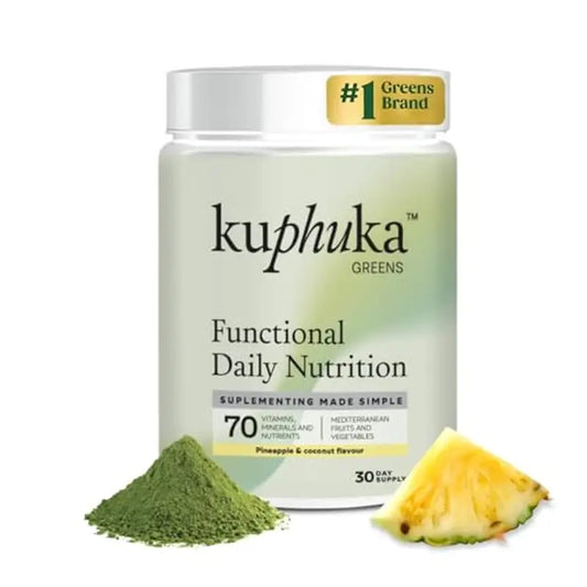 Kuphuka Greens Integratore alimentare 100% naturale e olistico di ananas e cocco, 411 grammi
