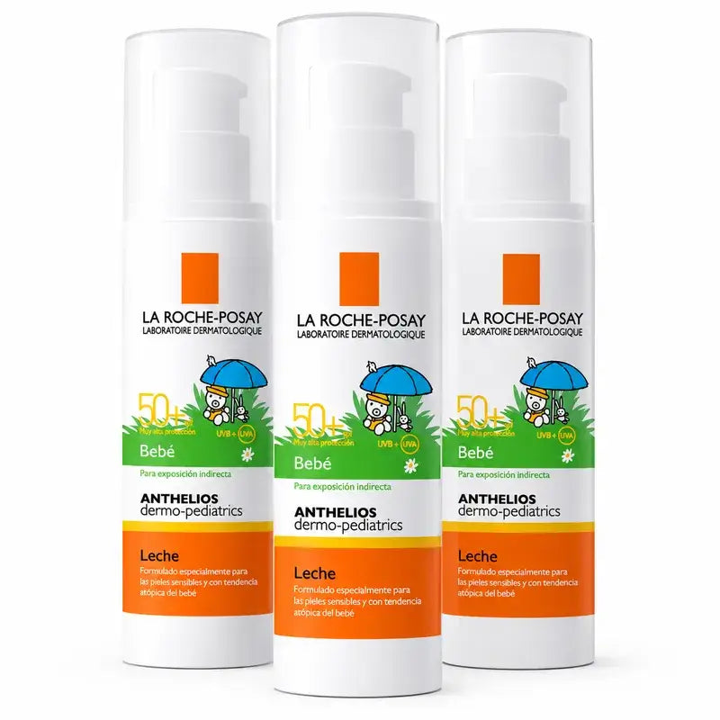 La Roche-Posay Anthelios Dermo-Pediatrics Latte solare per bambini SPF50+, confezione 3 x 50 ml