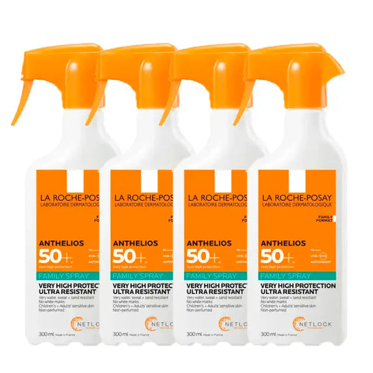 La Roche-Posay Anthelios Family Spray SPF 50+, confezione da 4 x 300 ml