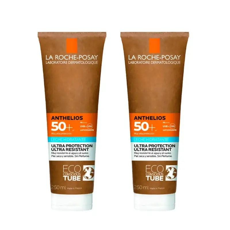 La Roche Posay Anthelios Latte Idratante Eco-Sostenibile Spf 50+, 2X250 Ml