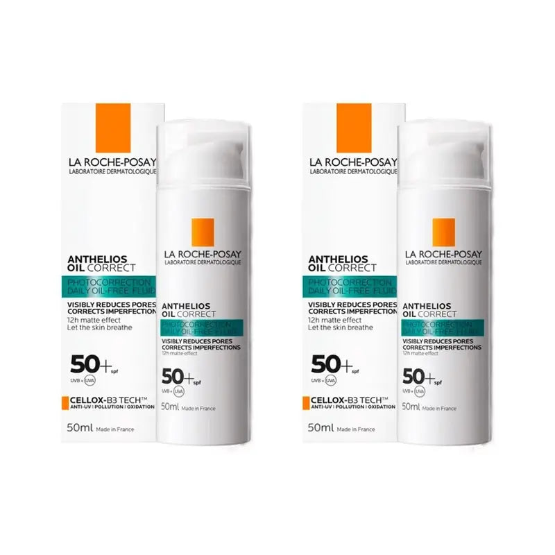 La Roche Posay Anthelios Olio Correttore Spf 50, 2X50 Ml