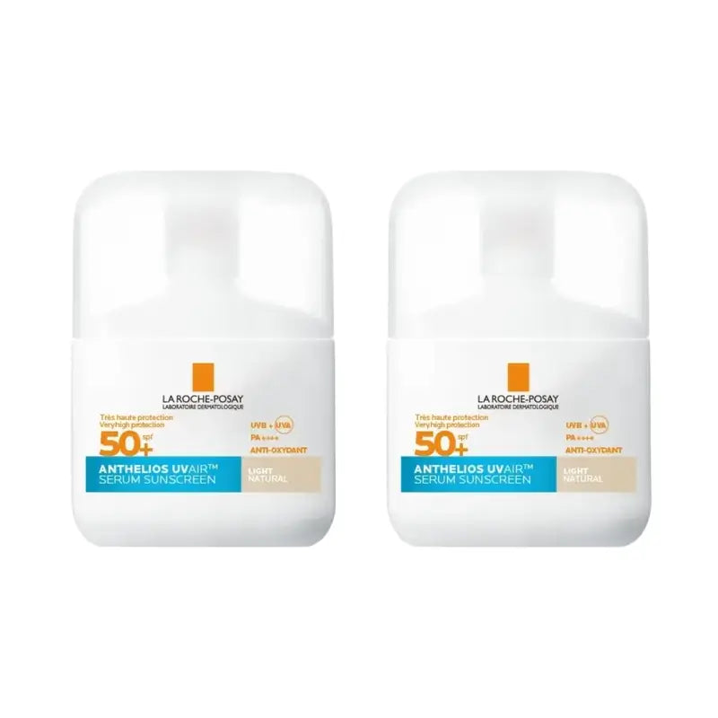 La Roche Posay Anthelios Uvair Siero Solare Spf50+ Luce Colorata , 2X50 Ml