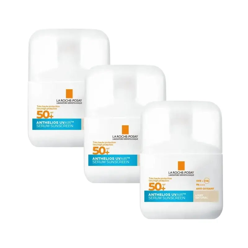 La Roche Posay Anthelios Uvair Siero Solare Spf50+ Luce Colorata , 3X50 Ml