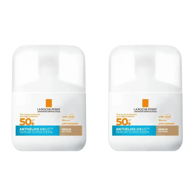La Roche Posay Anthelios Uvair Siero Solare Spf50+ Colorato Medio , 2X50 Ml