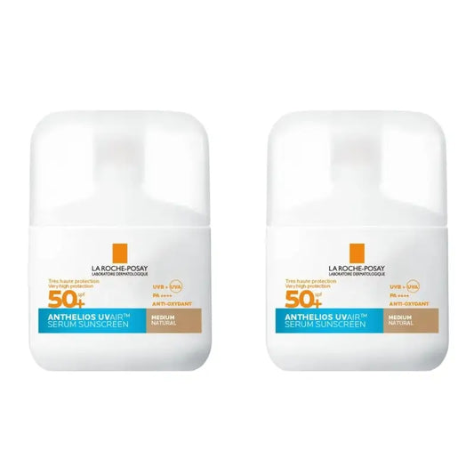 La Roche Posay Anthelios Uvair Siero Solare Spf50+ Colorato Medio , 2X50 Ml