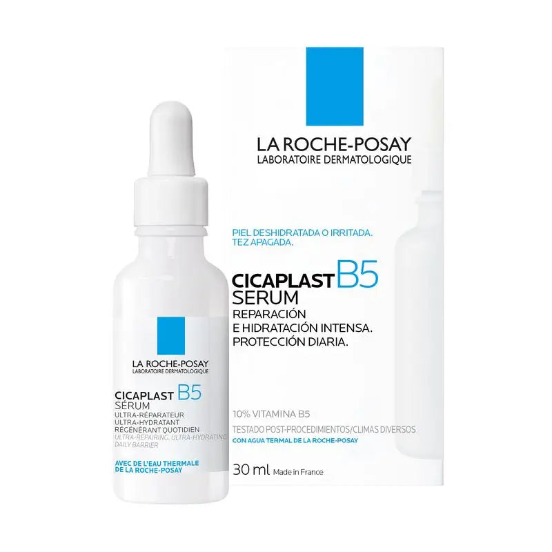 La Roche Posay Cicaplast B5 Serum, 10% Vitamina B5. Riparazione e idratazione. Protezione quotidiana. 30 ml
