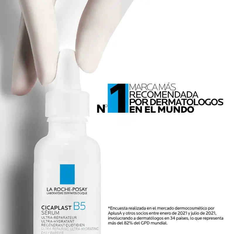 La Roche Posay Cicaplast B5 Serum, 10% Vitamina B5. Riparazione e idratazione. Protezione quotidiana. 30 ml