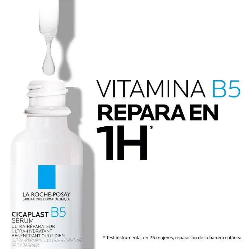 La Roche Posay Cicaplast B5 Serum, 10% Vitamina B5. Riparazione e idratazione. Protezione quotidiana. 30 ml