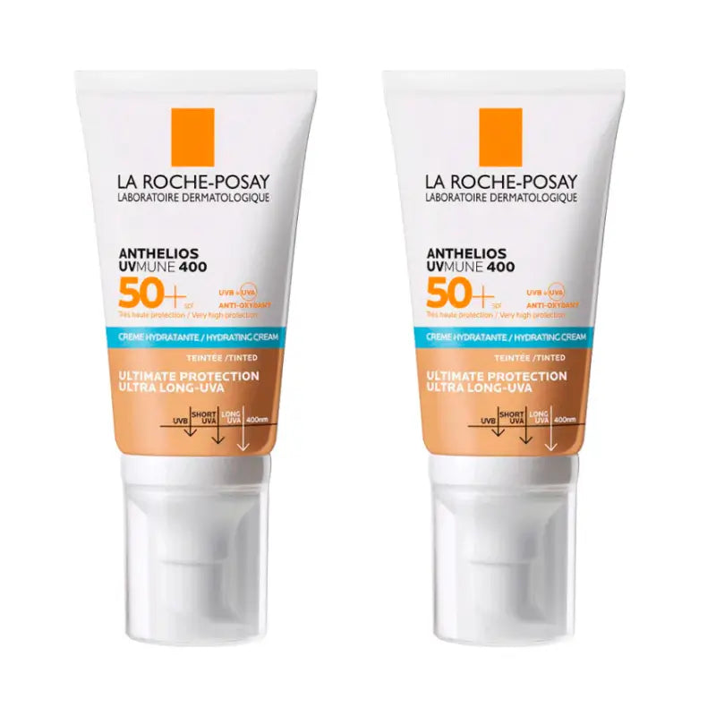 La Roche Posay Duplo Anthelios Crema Colorata Spf 50+ Pelle Sensibile, 2 X 50 Ml