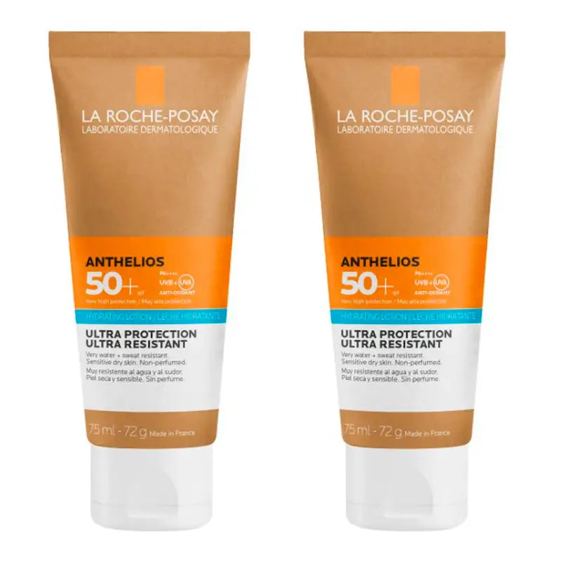 La Roche Posay Duplo Anthelios Latte Idratante Spf50+ Eco-Sostenibile, 2 X 75 Ml