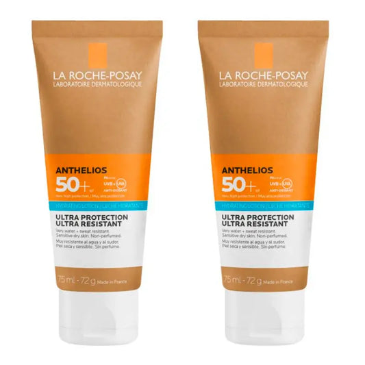 La Roche Posay Duplo Anthelios Latte Idratante Spf50+ Eco-Sostenibile, 2 X 75 Ml