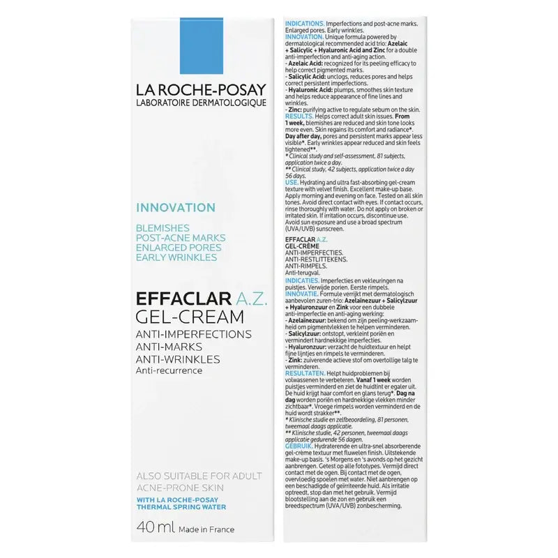 La Roche Posay Effaclar A.Z. Gel-crema , 40 ml