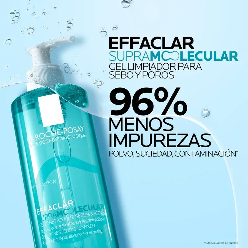 La Roche-Posay Effaclar Gel Detergente Supramolecolare, 400 ml