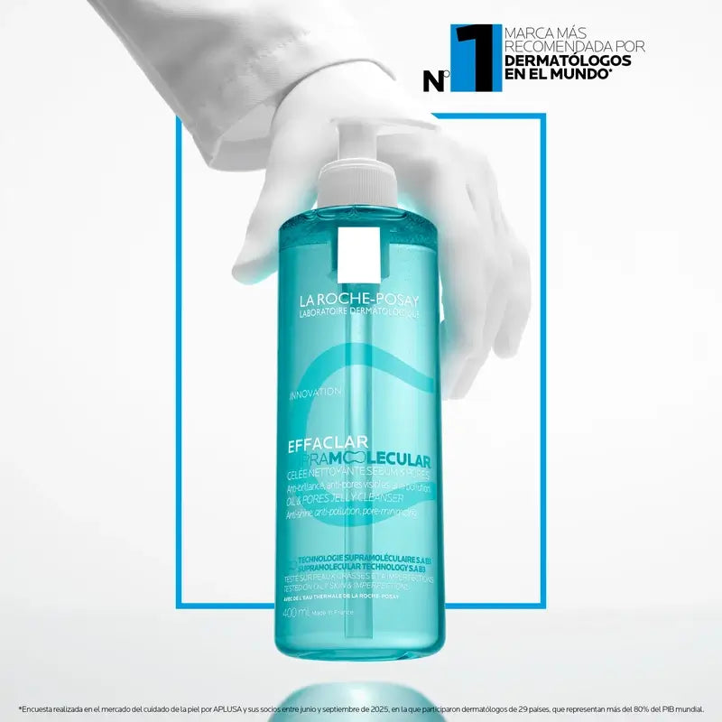 La Roche-Posay Effaclar Gel Detergente Supramolecolare, 400 ml