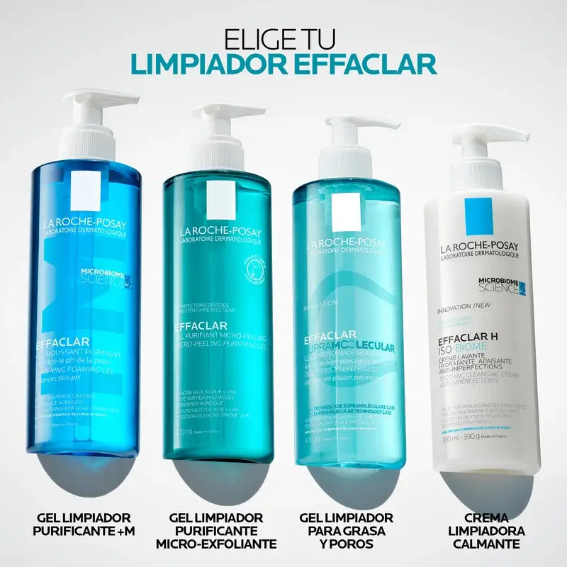 La Roche-Posay Effaclar Gel Detergente Supramolecolare, 400 ml