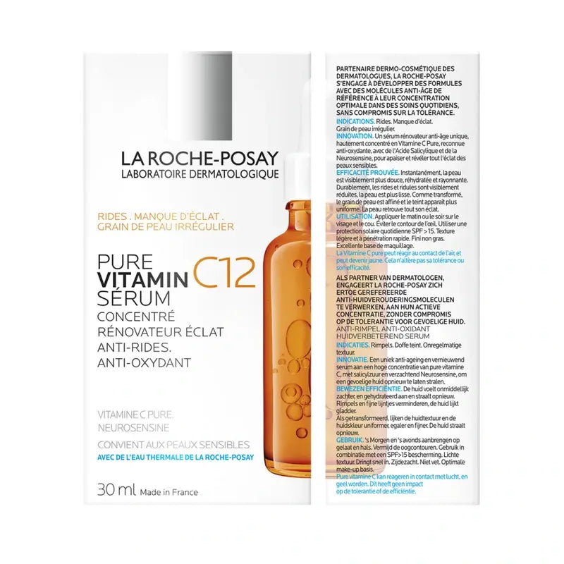 La Roche Posay Pure Vitamin C12 Siero antiossidante e antirughe, 30 ml
