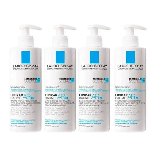 La Roche Posay Lipikar Baume Ap+M, Confezione 4 x 400 ml