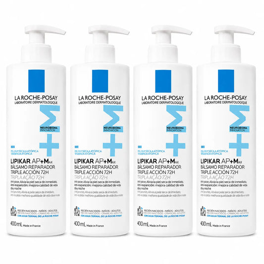 La Roche Posay Lipikar Baume Ap+M, Confezione 4 x 400 ml
