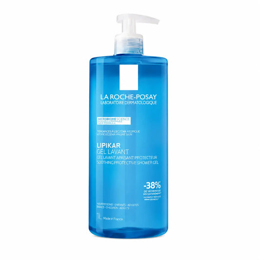 La Roche Posay Lipikar Gel doccia fisiologico adatto alle pelli sensibili e secche, 1000 ml